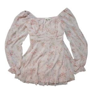 Thirty Thirty Chic Floral Long Sleeve Blouse Size Large